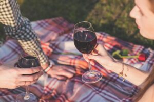 picnic, wine, cheers, toas, celebrate, celebration, red wine, wine glasses, glassware, stemware, alcohol, blanket, couple, drink, hands, leisure, love, man, outdoors, people, romance, woman, romantic, lovers, picnic, picnic, picnic, picnic, wine, wine, wine, wine, wine, red wine